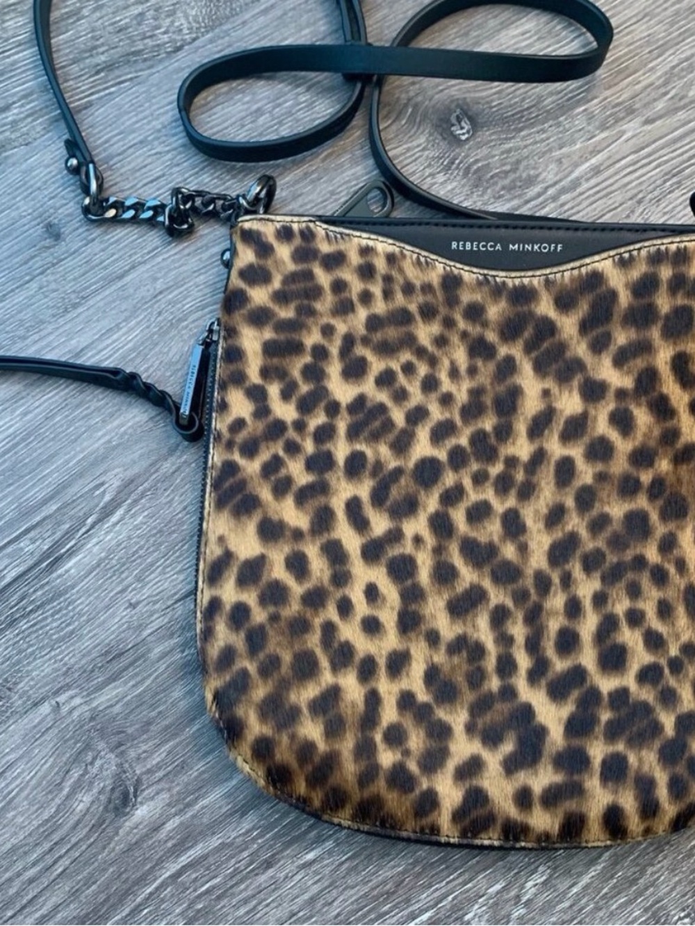Rebecca Minkoff Leopard Print Leather Crossbody Bag